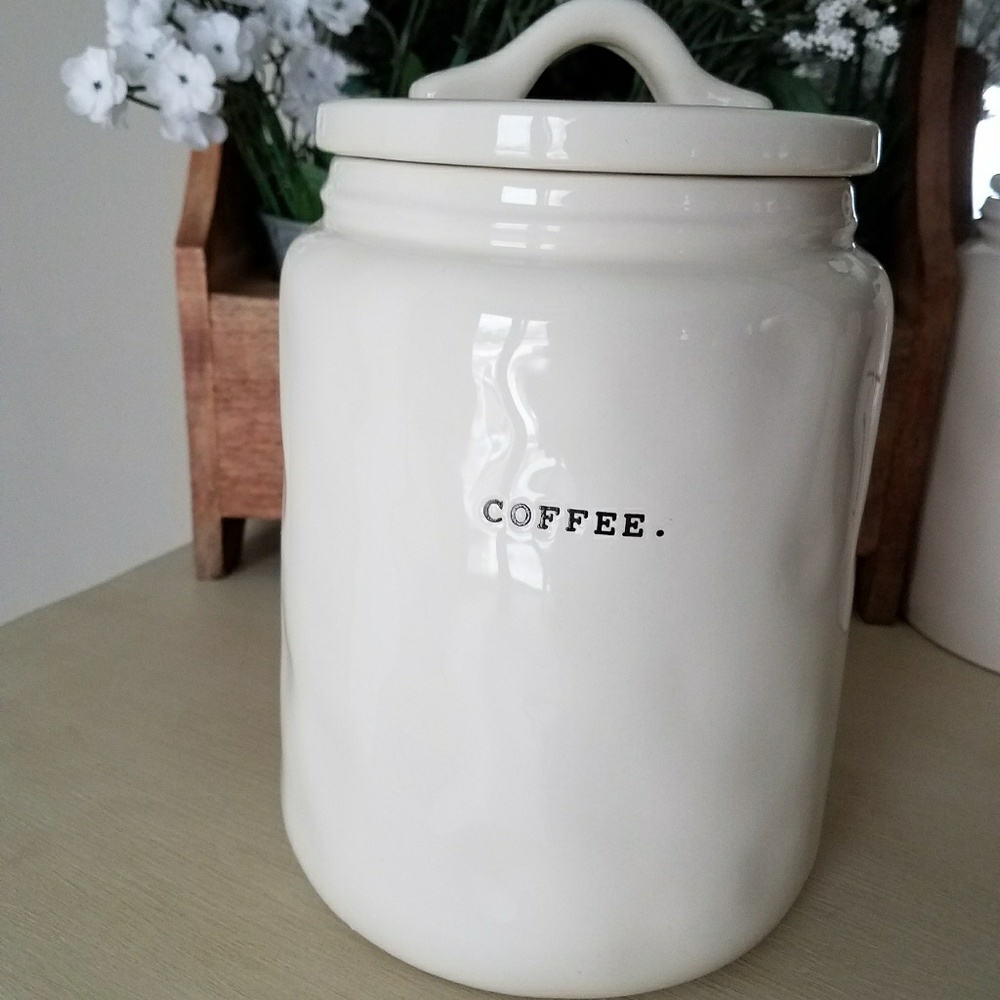 Coffee canister rae dunn